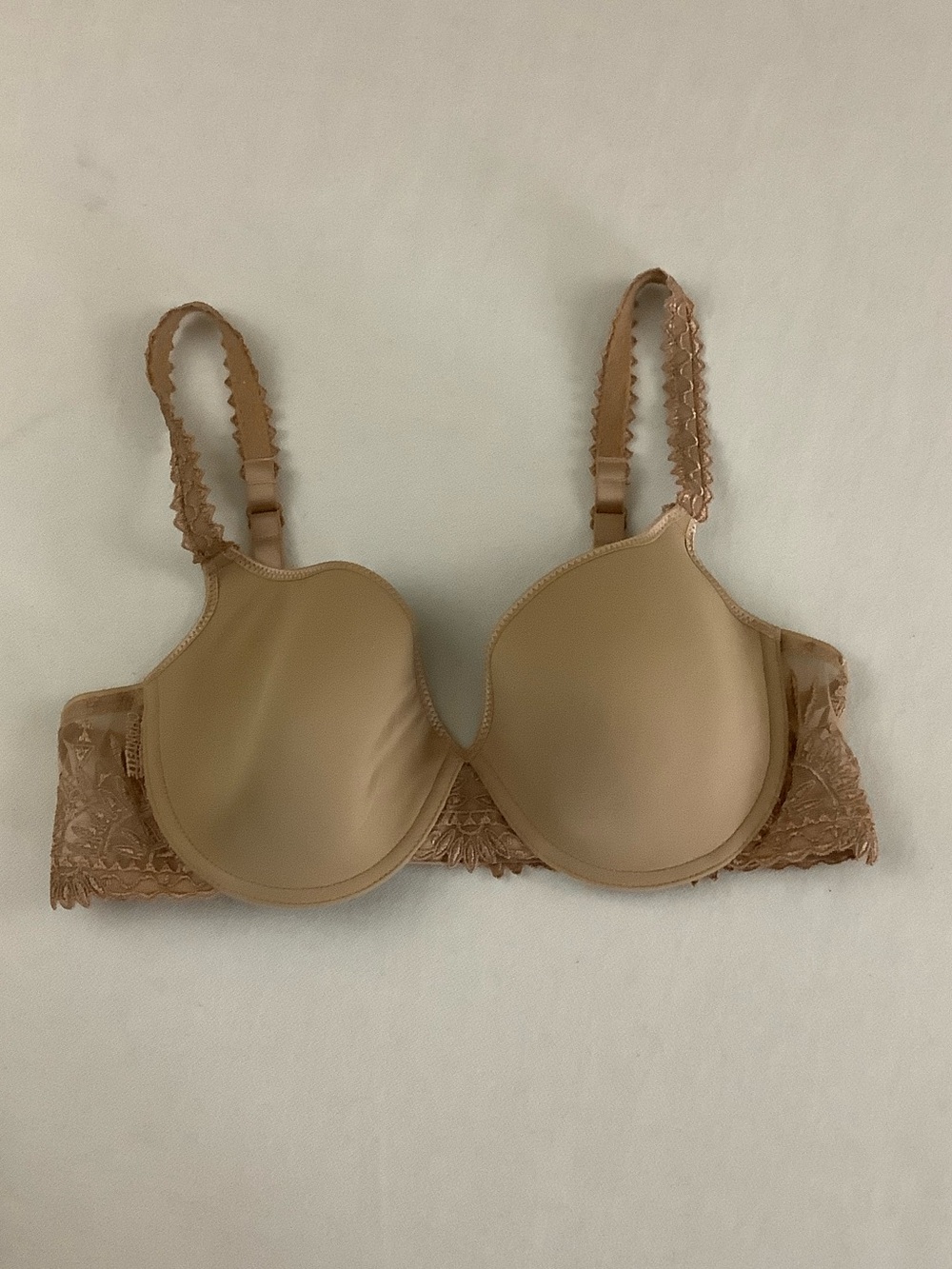 Chantelle Nude Lace-Back Padded T-Shirt Bra